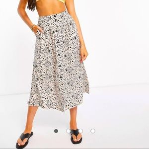 ASOS Cheetah Print Midi Skirt